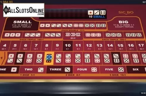 Win screen. Sic Bo (Switch Studios) from Switch Studios