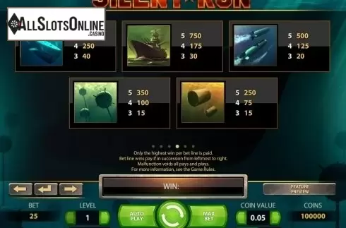 Screen9. Silent Run from NetEnt