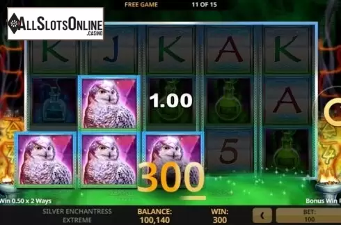 Win screen 2. Silver Enchantress Extreme from High 5 Games