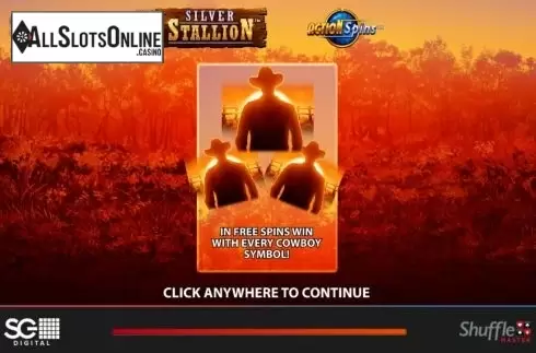 Start Screen. Silver Stallion from Shuffle Master