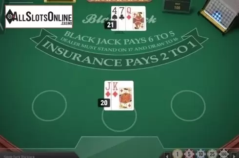 Game Screen 3. Single Deck Blackjack MH from Play'n Go