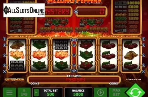 Screen 3. Sizzling Peppers from StakeLogic