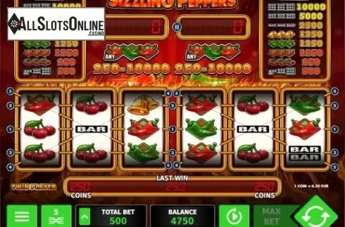 Screen 4. Sizzling Peppers from StakeLogic