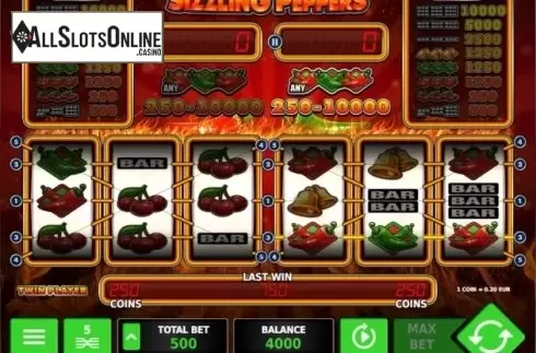 Screen 5. Sizzling Peppers from StakeLogic