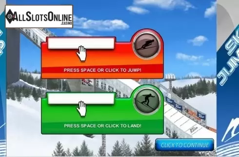 Bonus game screen 1. Ski Jump from Genesis