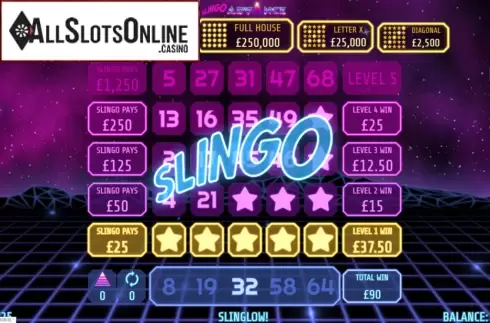 Win Screen. Slingo Advance from Slingo Originals
