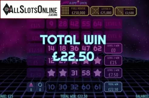 Win Screen 1. Slingo Advance from Slingo Originals