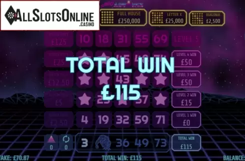 Win Screen 2. Slingo Advance from Slingo Originals