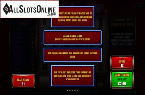Game information 1. Slingo Ante Up from Slingo Originals