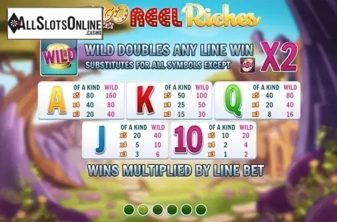 Paytable 2. Slingo Reel Riches from Slingo Originals