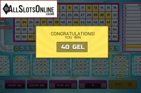 Win Screen. Slot Bingo from Smartsoft Gaming