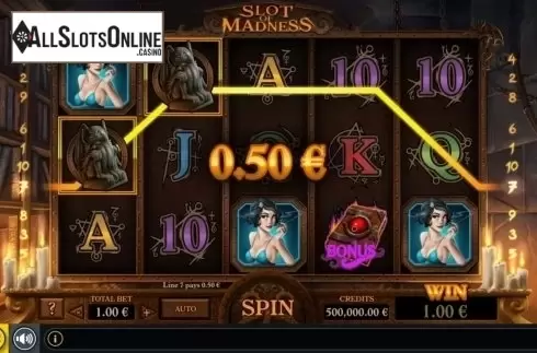 Win Screen. Slot Of Madness from GAMING1