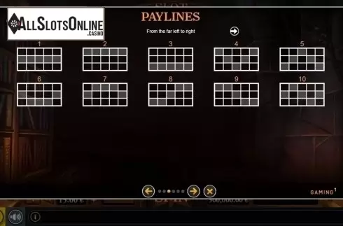 Paylines. Slot Of Madness from GAMING1