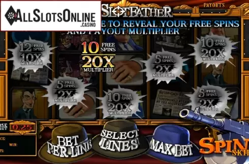 Free spins. Slotfather from Betsoft