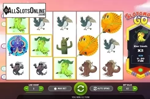 Win screen. Slotomon Go from BGAMING