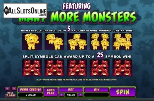 Screen3. So Many Monsters from Microgaming