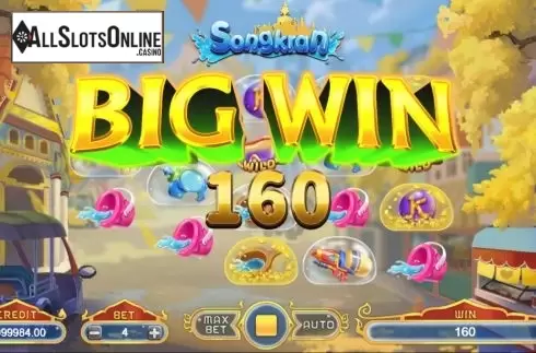 Big win screen. Songkran from TIDY