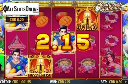 Win Screen. Songkran Holidays from Octavian Gaming