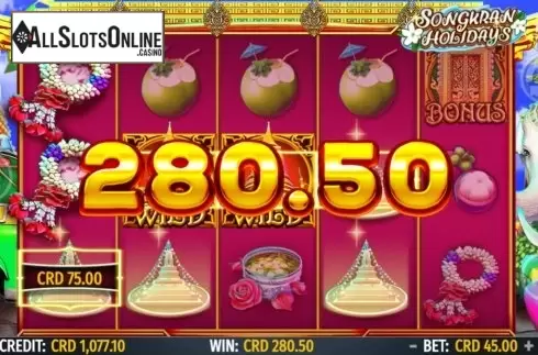 Win Screen 4. Songkran Holidays from Octavian Gaming