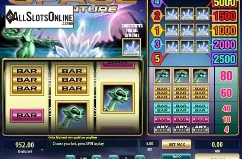 Reel screen. Space Adventure (Tom Horn Gaming) from Tom Horn Gaming