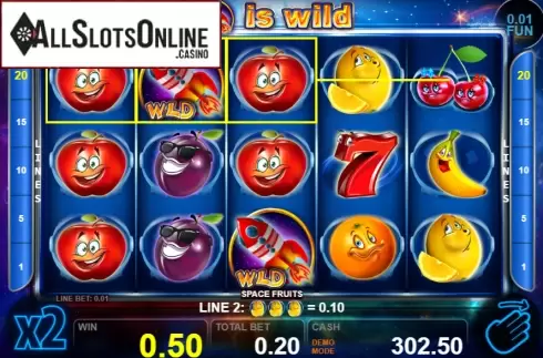 Win screen 2. Space Fruits from Casino Technology