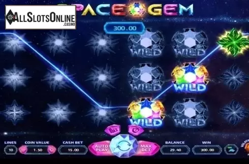 Win Screen. Space Gem (Wazdan) from Wazdan