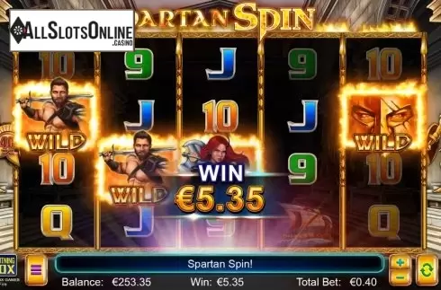 Win Screen 4. Spartan Fire from Lightning Box