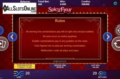 Game Rules. Spicy Fleur from DLV