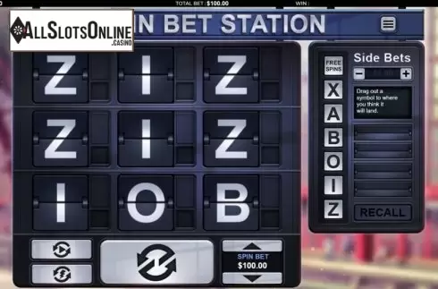 Reel Screen. Spin Bet Station from Green Jade Games