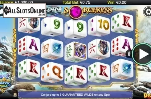 Reel Screen. Spin Sorceress Dice from NextGen