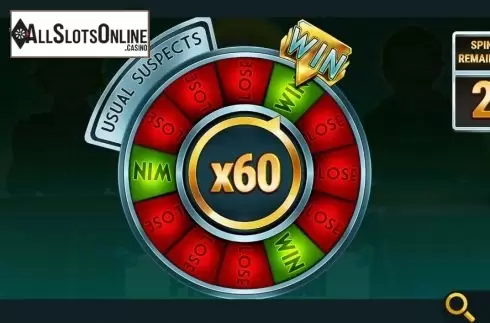 Bonus Game scren. Spin a Clue Slots from Slot Factory