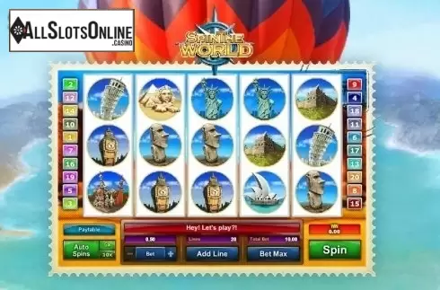 Game Workflow screen. Spin the World from GamesOS