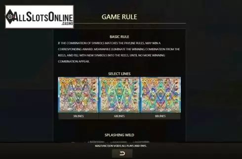 Rules screen. Spindrift 2 from JDB168