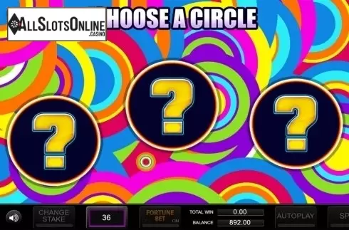 Bonus game screen. Spinning 60s from Inspired Gaming