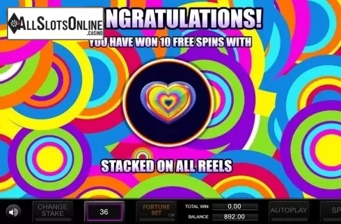 Bonus game screen 2. Spinning 60s from Inspired Gaming