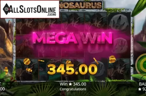Win Screen 2. Spinosaurus from Booming Games