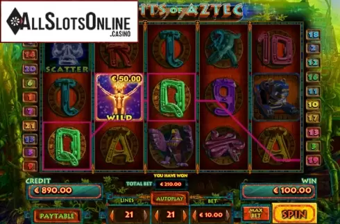 Win Screen. Spirit of Aztecs from Playson