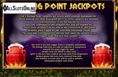 Jackpot. Spirit of the Inca from RTG