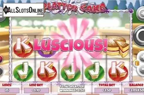 Win Screen 2. Splatter Cake from Mutuel Play