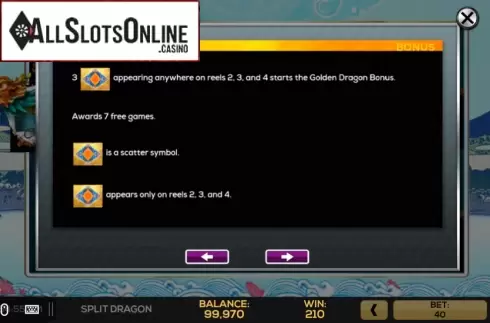 Bonus 1. Split Dragon from High 5 Games
