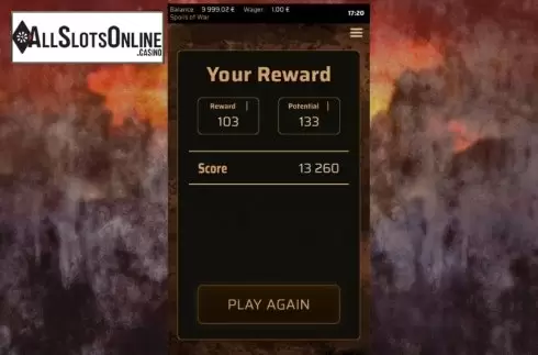 Win screen 2. Spoils of War from Green Jade Games