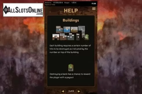 Information screen 2. Spoils of War from Green Jade Games