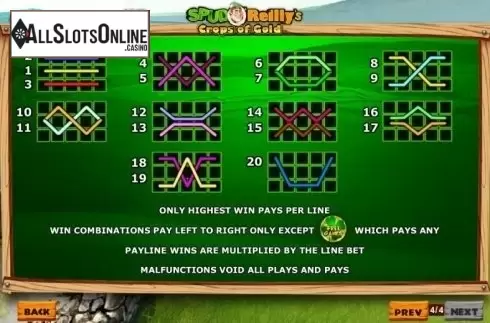 Lines. Spud OReillys Crops of Gold from Playtech
