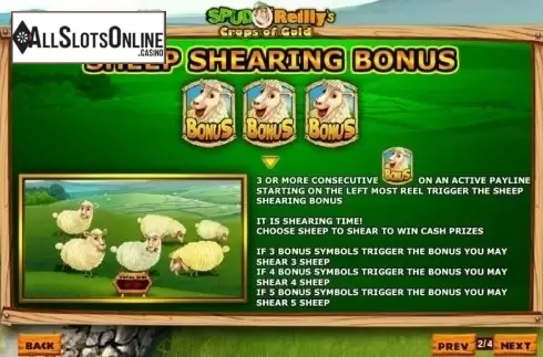Bonus Game. Spud OReillys Crops of Gold from Playtech