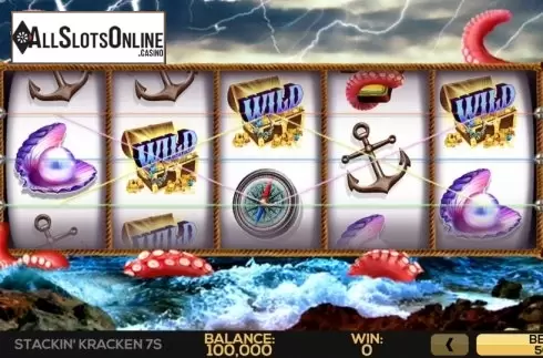 Reel Screen. Stackin' Kraken 7s from High 5 Games