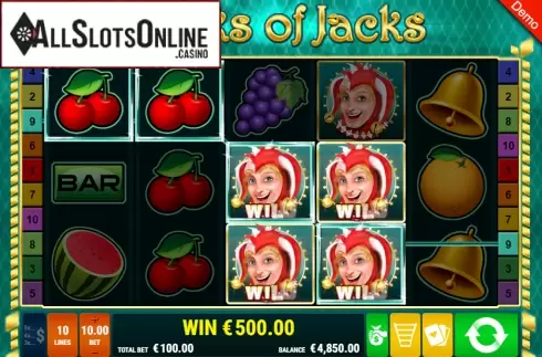 Win Screen 2. Stacks of Jacks from Gamomat