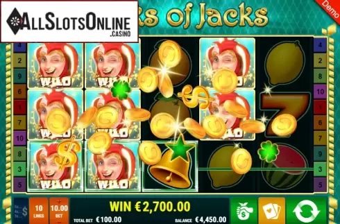 Win Screen 3. Stacks of Jacks from Gamomat