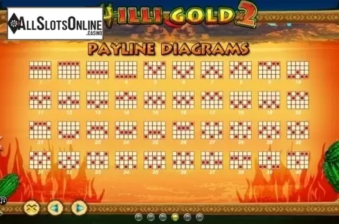 Paytable 4. Stellar Jackpots with Chilli Gold x2 from Lightning Box