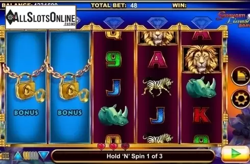 Screen 5. Stellar Jackpots with Serengeti Lions from Lightning Box