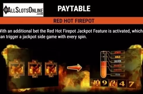 Paytable 1. Sticky Diamonds RHFP from Gamomat